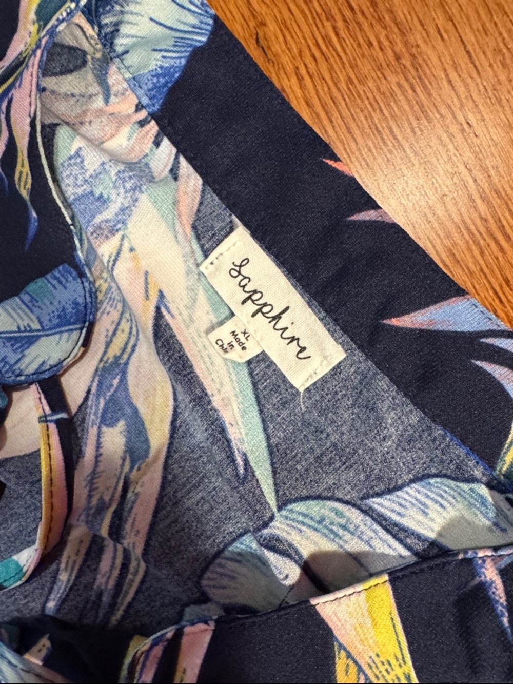 Sleeveless Navy Tropical Maxi Dress with Smocked Waist - Picture 2 of 6